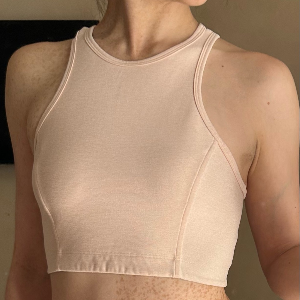 Outdoor Voices Sports Bra Top, Size S Light Pink